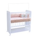 Ver imagem 2 de Mini Berço New Baby com Colchão e Grade Móvel:branco