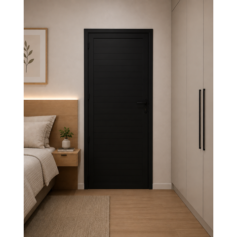 Porta Lambril Preto 210x90 Lado Direito