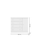Ver imagem 4 de Cômoda Sapateira Infantil Alice 1 Porta 4 Gavetas - Bela Móveis: Branco