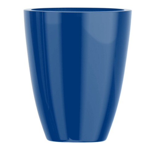 Vaso de Fibra de Vidro Roma P 50cm Decorativo Azul Metálico