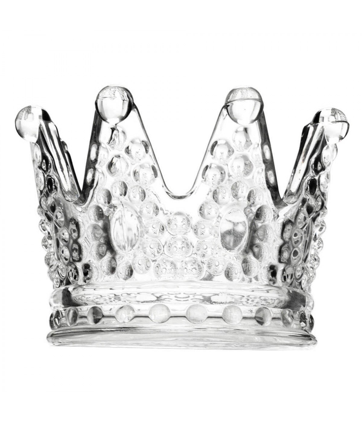 Castiçal Vidro Coroa 8.5x12.5cm - 3