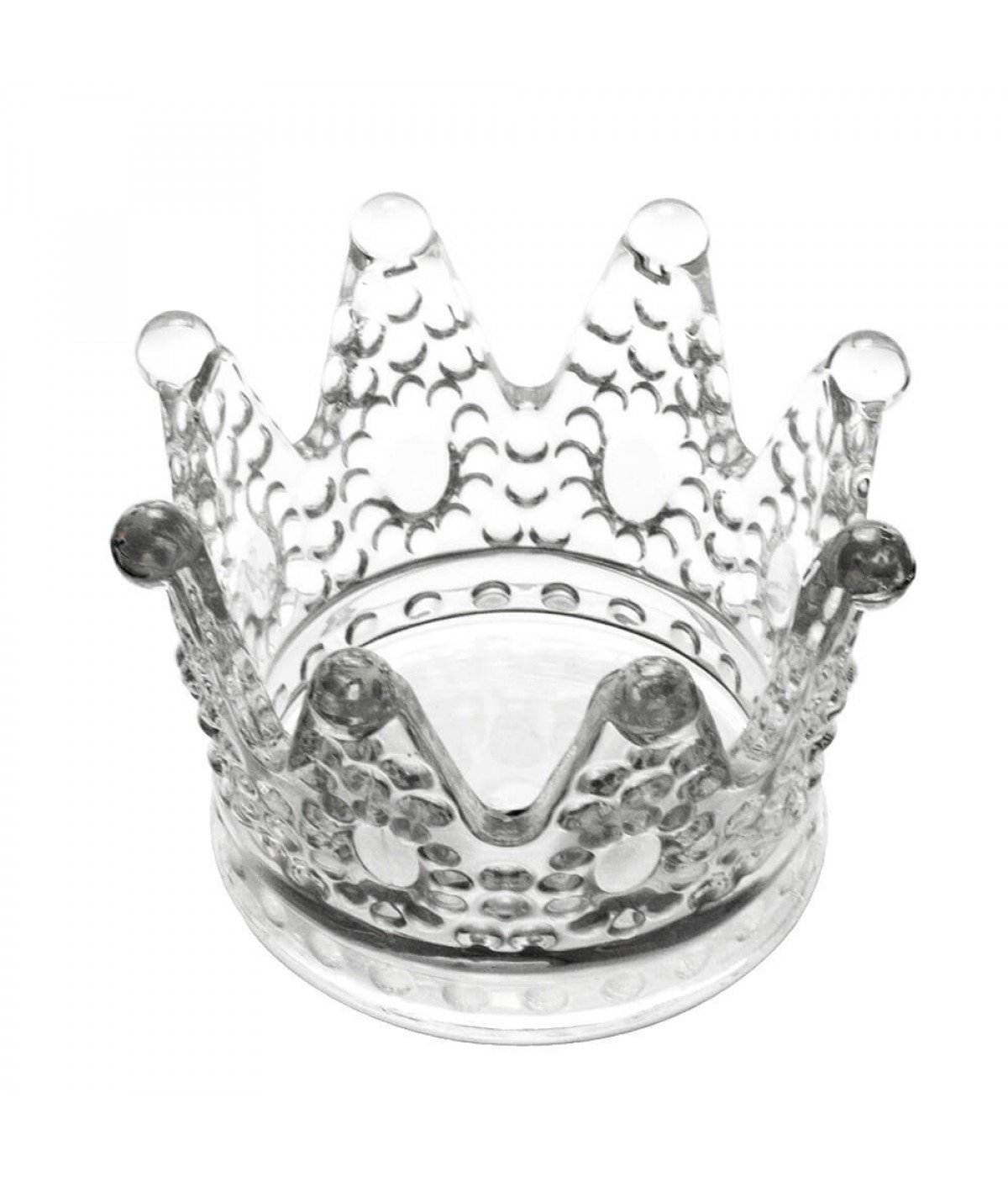 Castiçal Vidro Coroa 8.5x12.5cm - 4