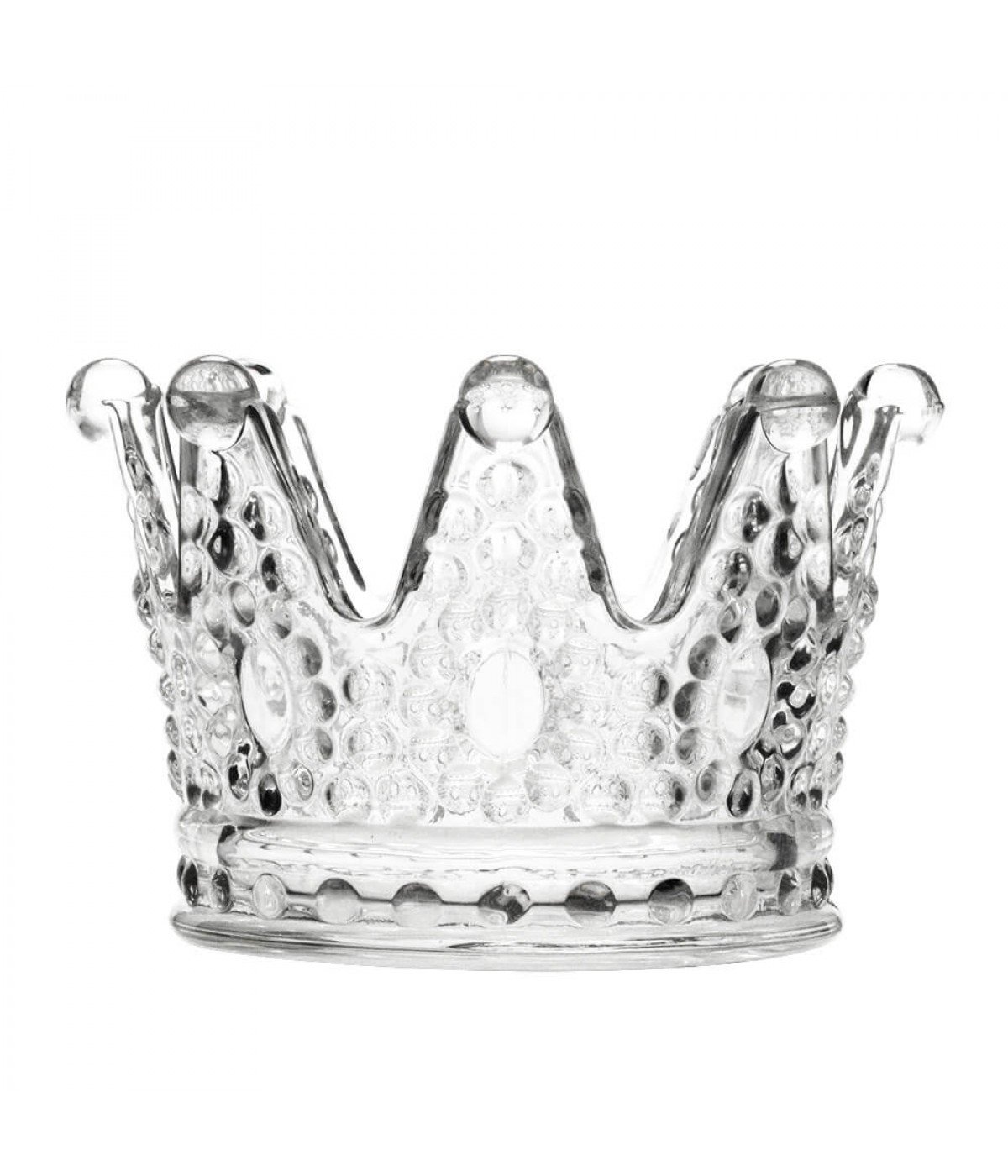 Castiçal Vidro Coroa 8.5x12.5cm - 1