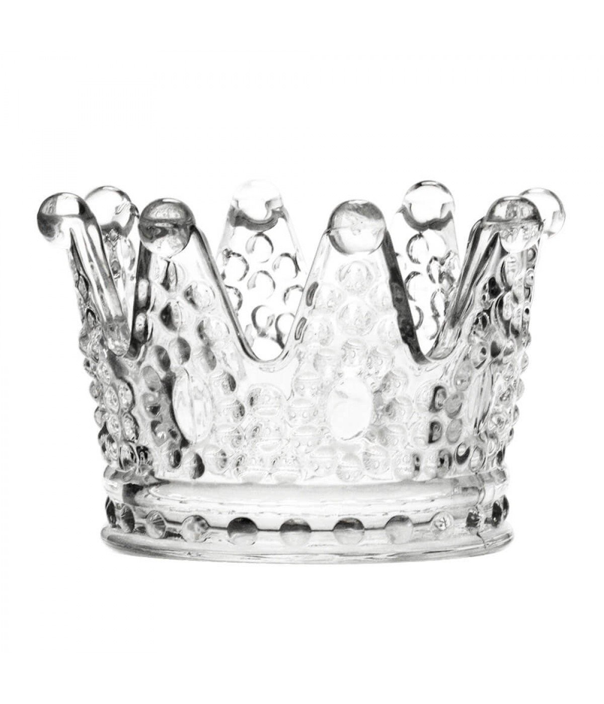 Castiçal Vidro Coroa 8.5x12.5cm - 2