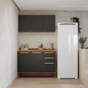 Ver imagem 3 de Armário de Cozinha Compacta 120cm Canela/Preto Elara Kappesberg