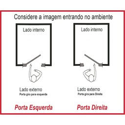 Kit Porta de Madeira Maciça Com Puxador Lado Direito 210x80cm Imbuia Allo Esquadrias - 4
