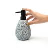 Porta sabonete líquido de cerâmica granulado cinza - Oikos - 2