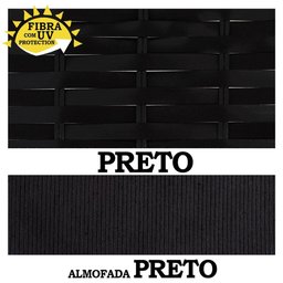 Balanço Suspenso Ninho Aço Carbono e Fibra Sintética Preto - 2