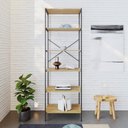 Ver imagem 4 de Estante C/06 Prateleiras 186x60x33cm Tub Tueh1866 Lâmina Mel - Est.preta Lâmina Mel / Est.preta