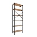 Ver imagem 6 de Estante C/06 Prateleiras 186x60x33cm Tub Tueh1866 Lâmina Mel - Est.preta Lâmina Mel / Est.preta