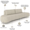 Ver imagem 4 de Sofá 4 Lugares para Sala Living Orgânico Pés Metálicos 260cm Shui P08 Linho Bege - Lyam Decor