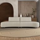 Ver imagem 2 de Sofá 4 Lugares para Sala Living Orgânico Pés Metálicos 260cm Shui P08 Linho Bege - Lyam Decor