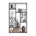 Ver imagem 4 de Estante para Sala de Estar 122cm 6 Prateleiras Destaques Preto/Oak