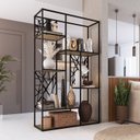 Ver imagem 1 de Estante para Sala de Estar 122cm 6 Prateleiras Destaques