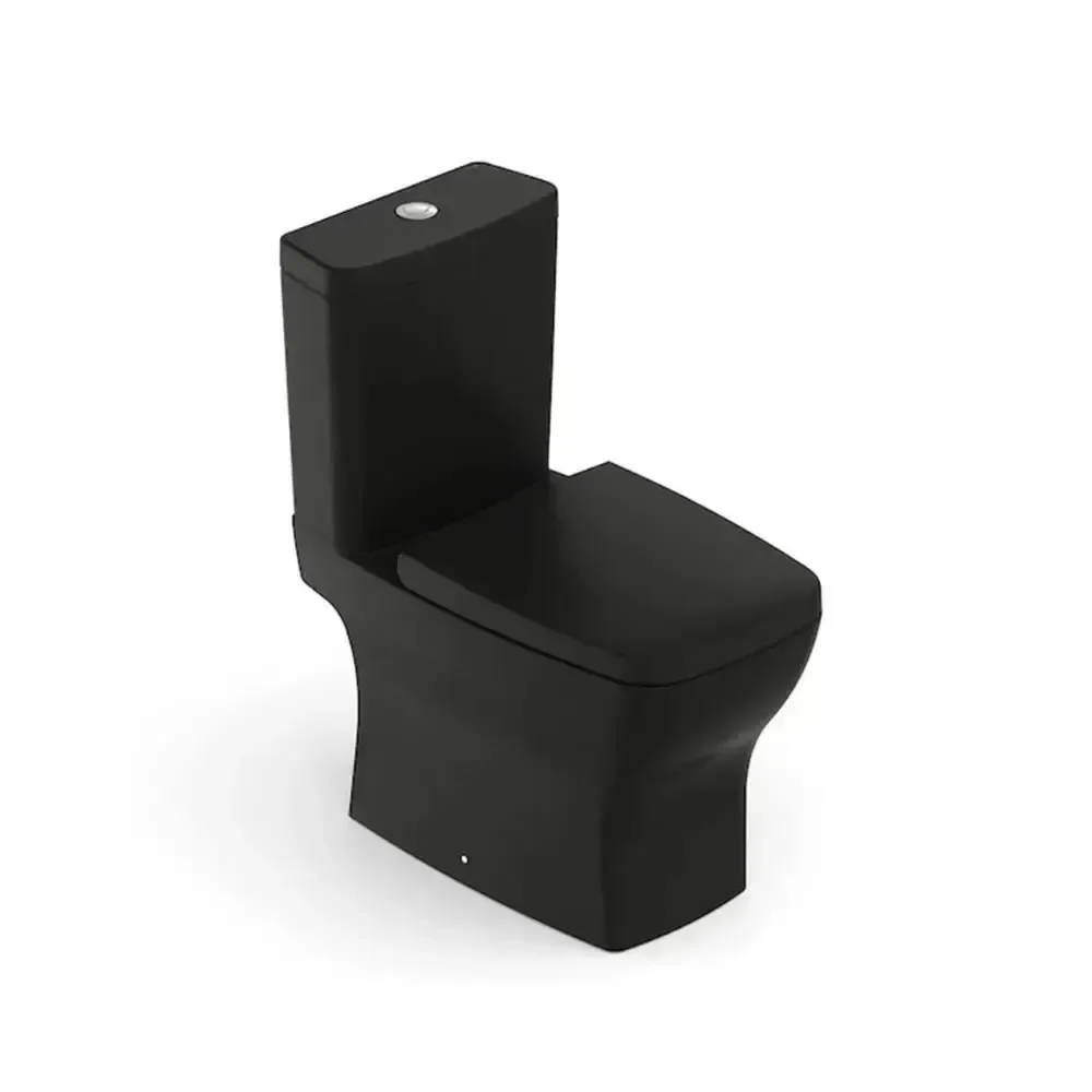 Kit In Bacia C/ Caixa Acoplada+inst+assento Termofixo Boss Matte Black- 1897230081108
