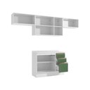 Ver imagem 5 de Armário de Cozinha Completa 100% Mdf 280cm Branco/verde Celeste Kappesberg