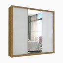 Ver imagem 4 de Guarda-Roupa Casal 4 Espelhos 3 Portas de Correr 4 Gavetas Max Plus Espresso Móveis Marrom/Cinamomo Off White