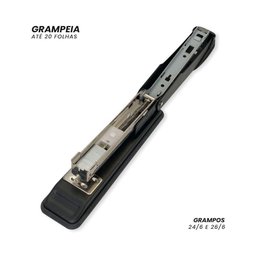Grampeador de Aço 13cm até 20 Folhas - 3