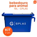 Ver imagem 2 de Kit 2 Bebedouros para Animal 10l Azul Gplas