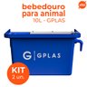 Kit 2 Bebedouros para Animal 10l Azul Gplas - 2