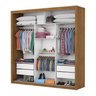 Guarda-roupa Casal 4 Espelhos 3 Portas de Correr 4 Gavetas Max Plus Espresso Móveis - 3