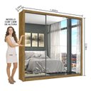 Ver imagem 4 de Guarda-roupa Casal 4 Espelhos 3 Portas de Correr 4 Gavetas Max Premium Espresso Móveis