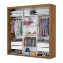 Ver imagem 2 de Guarda-roupa Casal 4 Espelhos 3 Portas de Correr 4 Gavetas Max Premium Espresso Móveis
