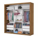 Ver imagem 2 de Guarda-Roupa Casal 4 Espelhos 3 Portas de Correr 4 Gavetas Max Premium Espresso Móveis Marrom/Cinamo