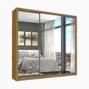 Ver imagem 3 de Guarda-Roupa Casal 4 Espelhos 3 Portas de Correr 4 Gavetas Max Premium Espresso Móveis Marrom/Cinamo