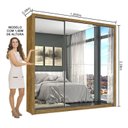 Ver imagem 4 de Guarda-roupa Casal 4 Espelhos 3 Portas de Correr 4 Gavetas Max Premium Espresso Móveis