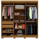 Ver imagem 3 de Guarda Roupa Roupeiro Casal 6 Portas 2 Gavetas Império Madeirado - Rede Móveis