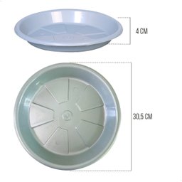 Kit 12 Pratos para Vaso Redondo Suporte para Planta 30,5x4cm - 2