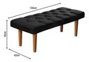 Ver imagem 2 de Recamier Quarto Sala Banco Paris 130cm Suede Pavia - Preto