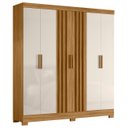 Ver imagem 1 de Guarda Roupa Casal 195cm Ripado Arlon M07 Freijó/off White - Mpozenato