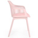 Ver imagem 6 de Conjunto Mesa de Jantar Redonda Imperial 70cm Preta com 2 Cadeiras Estofadas Marcela - Rosa