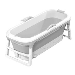 Banheira Ofurô Dobrável Portátil Adulto Cinza 117 cm 200 Litros Crioterapia VG+ - 6