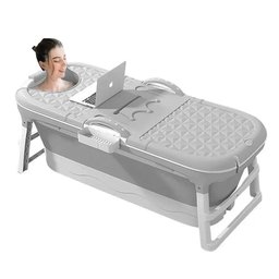 Banheira Ofurô Dobrável Portátil Adulto Cinza 117 cm 200 Litros Crioterapia VG+ - 3