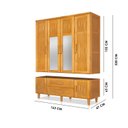 Ver imagem 4 de Guarda-roupa Imperatriz 4 Portas Imbuia com Espelho