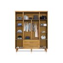 Ver imagem 2 de Guarda-roupa Imperatriz 4 Portas Imbuia com Espelho