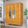 Guarda-roupa Imperatriz 4 Portas Imbuia com Espelho - 1