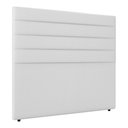 Ver imagem 3 de Cabeceira Solteiro Napoli 90cm Material Sintético Branco c/ Frame Italian Flex