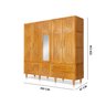 Guarda-roupa Imperatriz 5 Portas Imbuia com Espelho - 4