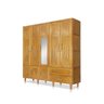 Guarda-roupa Imperatriz 5 Portas Imbuia com Espelho - 1