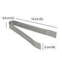 Ver imagem 3 de Kit 12 Pegadores Multiuso Inox 14cm Lyor Pinça para Gelo Azeitonas Carnes Picadas Petiscos