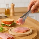 Ver imagem 4 de Kit 12 Pegadores Multiuso Inox 14cm Lyor Pinça para Gelo Azeitonas Carnes Picadas Petiscos