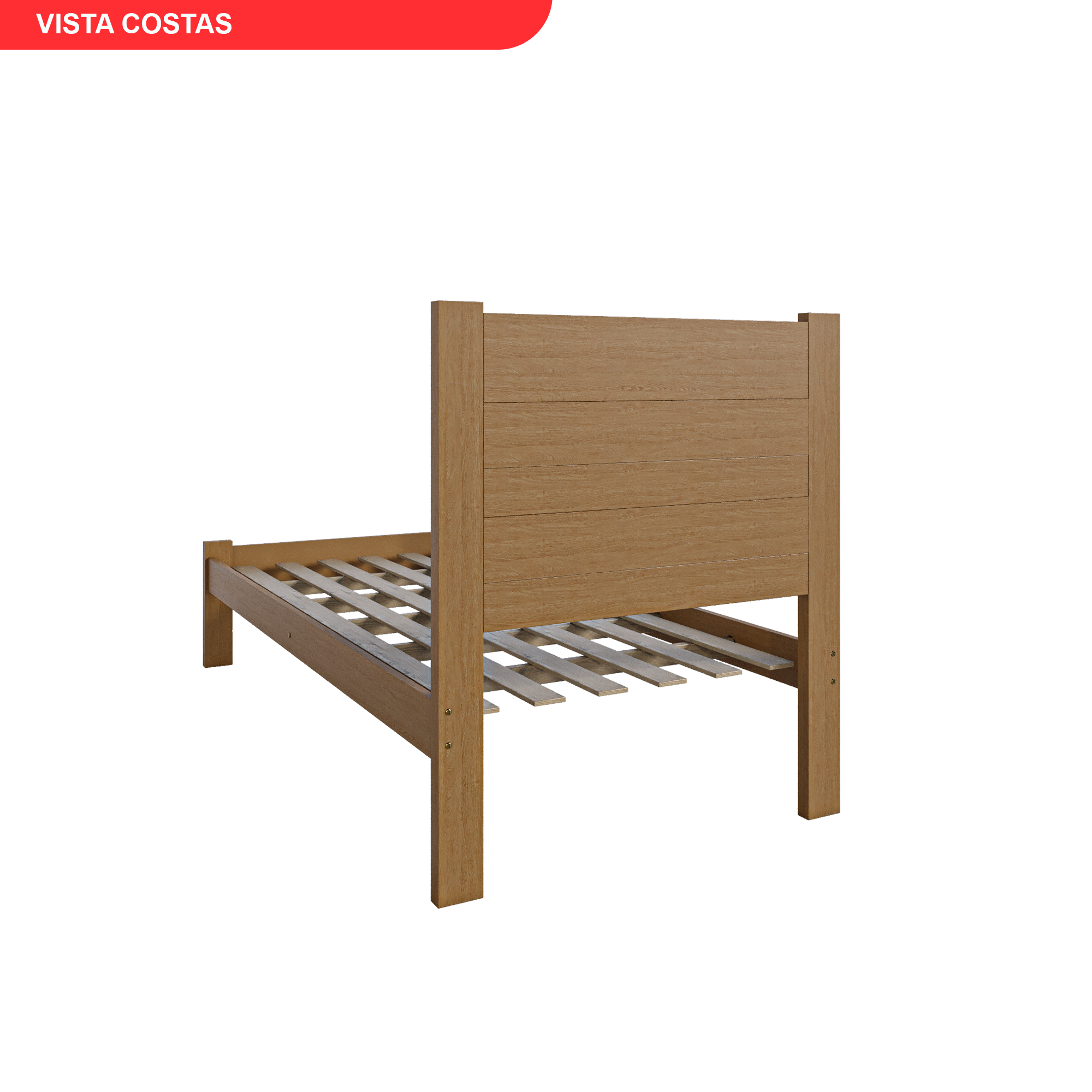 Cama Solteiro em Madeira Maciça - 6