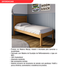 Cama Solteiro em Madeira Maciça - 7