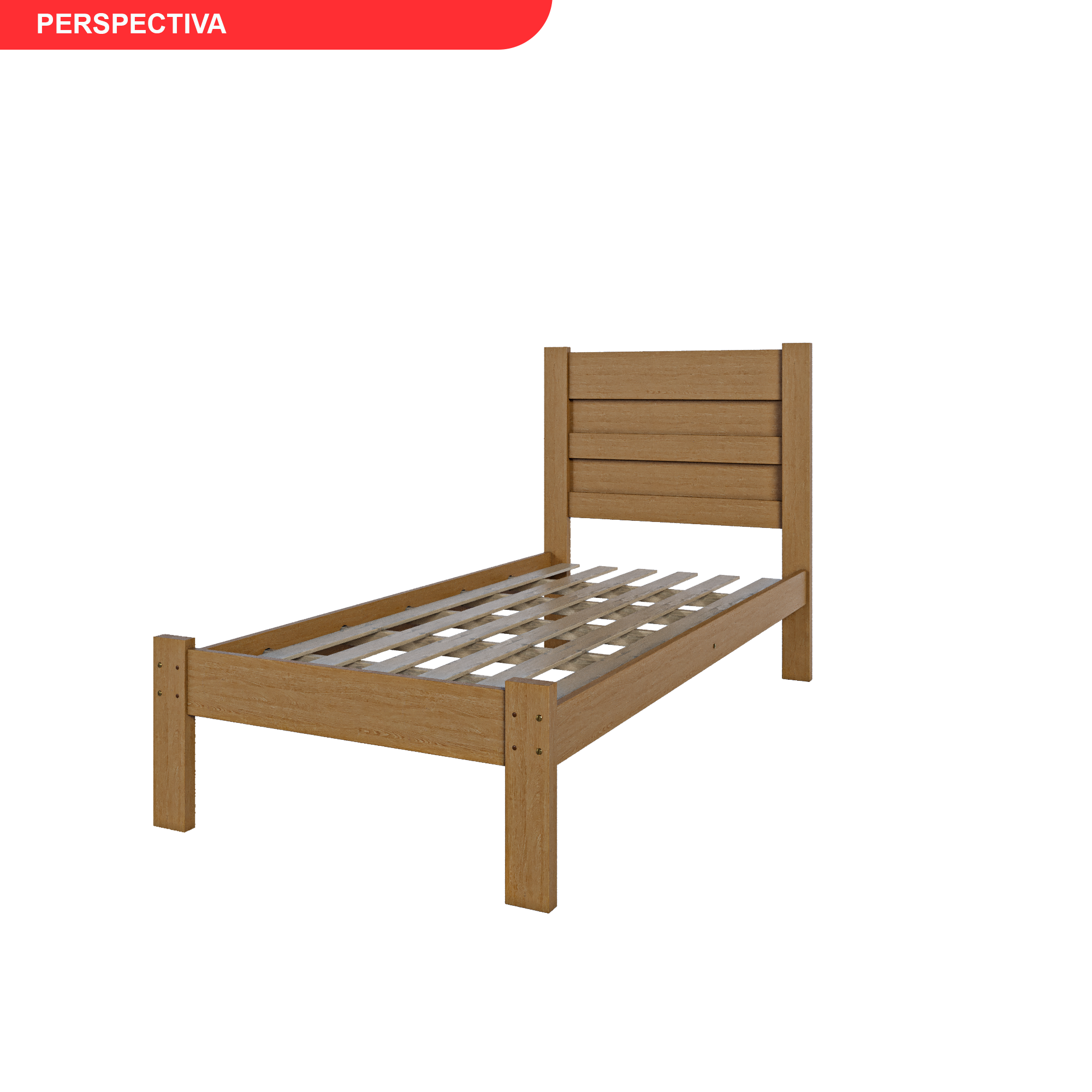 Cama Solteiro em Madeira Maciça - 7
