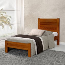 Cama Solteiro em Madeira Maciça - 1