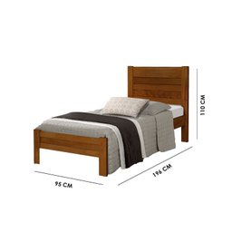 Cama Solteiro em Madeira Maciça - 3